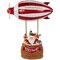 Northlight Musical and Animated Blimp and Santa Christmas Decoration - 8.5" - Red and White